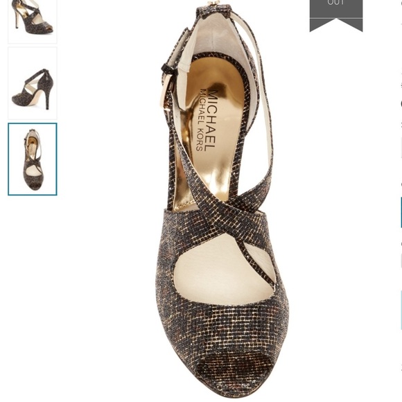 MICHAEL KORS Georgia Peep Toe NIB Platform Sandal - Picture 3 of 4